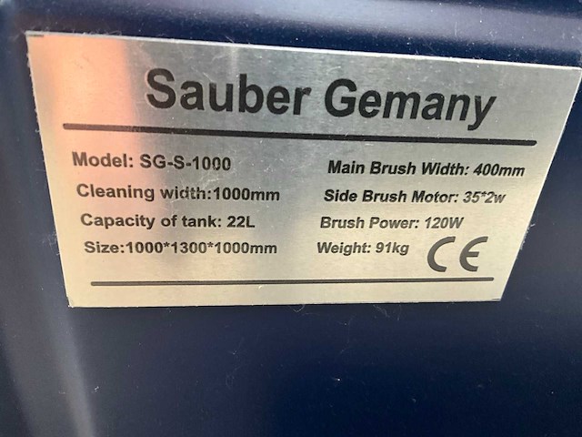 Sauber germany sg-s-1000 vloerreiniger - afbeelding 9 van  9