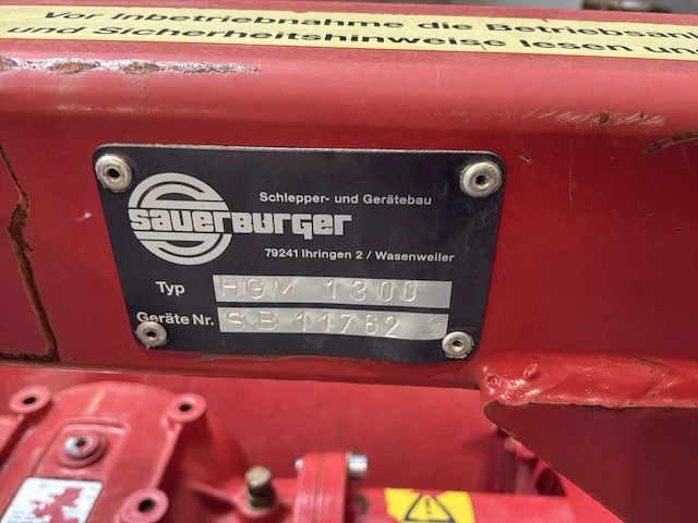 Sauerburger hgm 1300 klepelmaaier - afbeelding 2 van  9