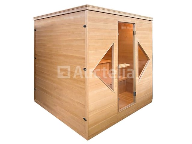 Sauna met kachel - rechthoekig 206x183 cm - afbeelding 4 van  4