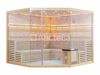 Sauna nordic stone prisma 220x220x210cm - prisma - afbeelding 4 van  16