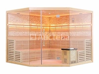 Sauna nordic stone prisma 220x220x210cm - prisma - afbeelding 12 van  16