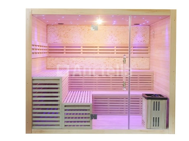 Sauna nordic stone square 220x220x210cm - vierkant - afbeelding 5 van  17