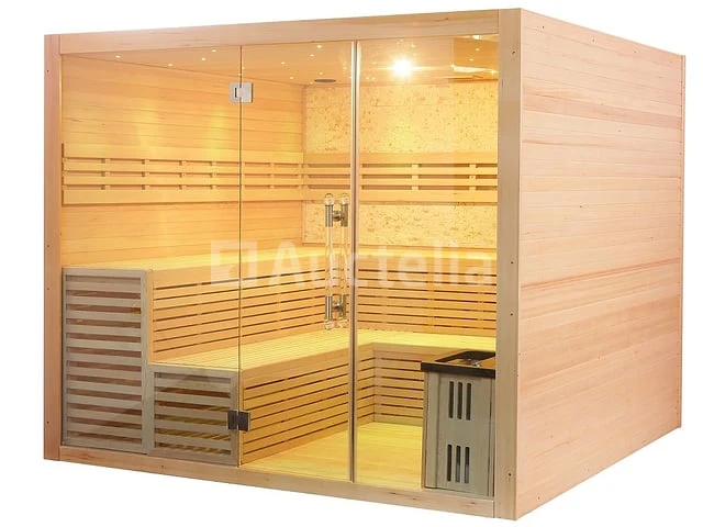 Sauna nordic stone square 220x220x210cm - vierkant - afbeelding 9 van  17