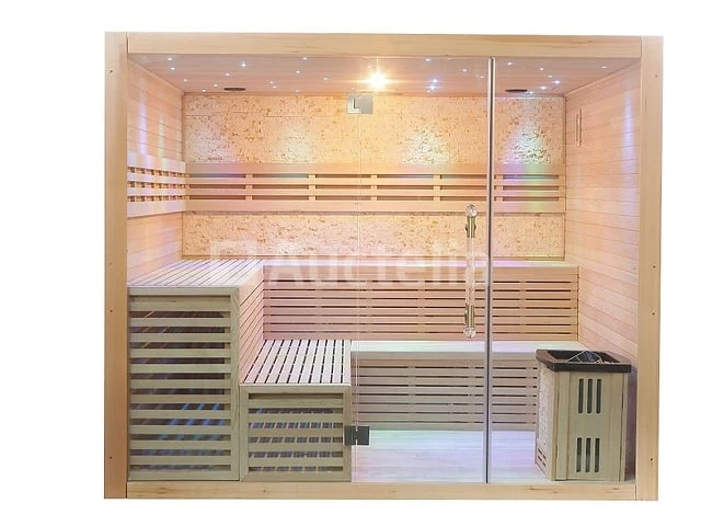 Sauna nordic stone square 220x220x210cm - vierkant - afbeelding 12 van  17