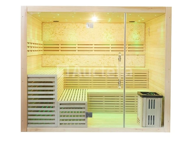 Sauna nordic stone square 220x220x210cm - vierkant - afbeelding 14 van  17