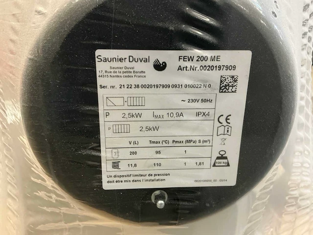 Saunier duval few 200 me boiler - afbeelding 4 van  5