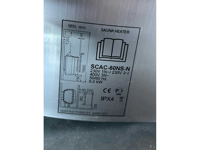 Sawotec scac-60ns-n kachel sauna - afbeelding 4 van  4