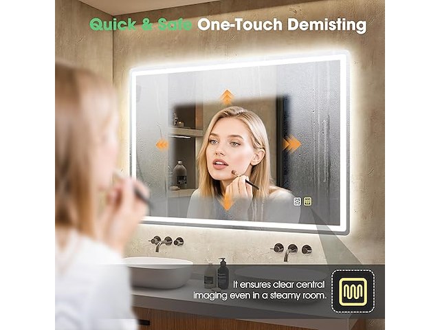 S'bagno badkamerspiegel met verlichting (1000 x 700 mm) - afbeelding 6 van  6