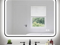 S'bagno rechthoekige badkamerspiegel met verlichting (80 x 60 cm) - afbeelding 1 van  8