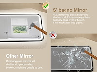 S'bagno rechthoekige badkamerspiegel met verlichting (80 x 60 cm) - afbeelding 7 van  8
