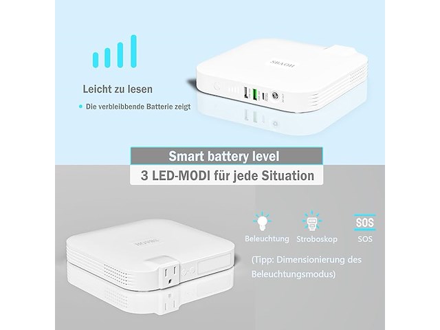 Sbaoh draagbaar powerstation 65 wh - afbeelding 2 van  6