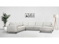 Scandinavische rechte panoramische bank - gestructureerde stof - afbeelding 1 van  8