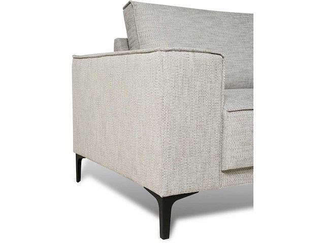 Scandinavische rechte panoramische bank - gestructureerde stof - afbeelding 6 van  8