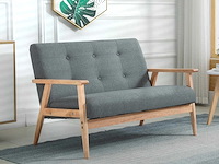 Scandinavische stijl 2-zitter bank met armleuningen - afbeelding 1 van  6