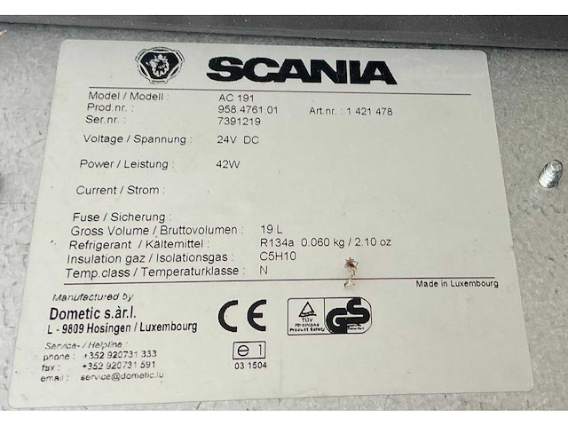 Scania ac191 koelbox voor vrachtwagen - afbeelding 5 van  5