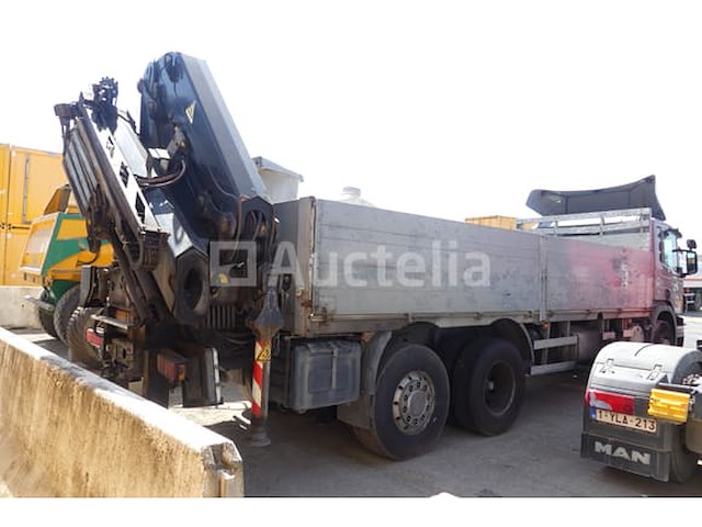 Scania prt (p380) (2008-532,638 km) zij-platte vrachtwagen met kraan)(vin: xlep6x20005199804) - afbeelding 11 van  80