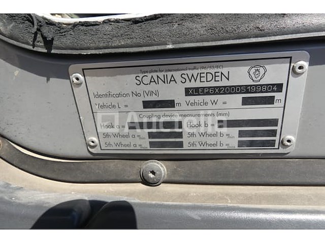 Scania prt (p380) (2008-532,638 km) zij-platte vrachtwagen met kraan)(vin: xlep6x20005199804) - afbeelding 19 van  80