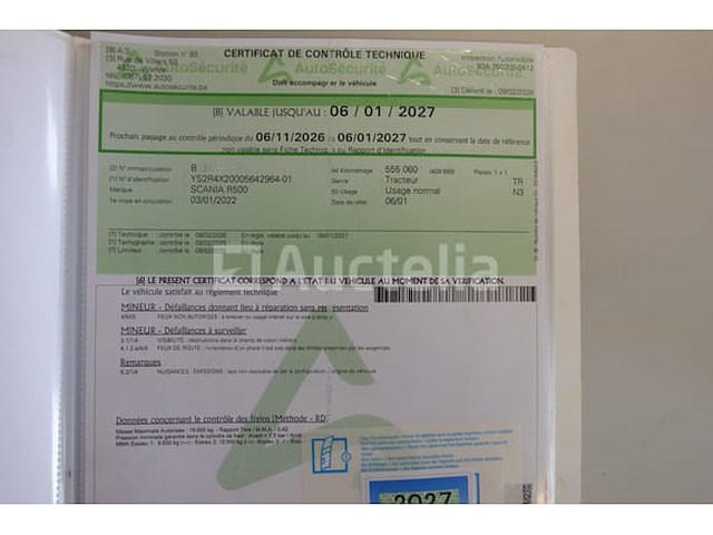 Scania r500 trekker (2022-604,815 km) - afbeelding 30 van  41