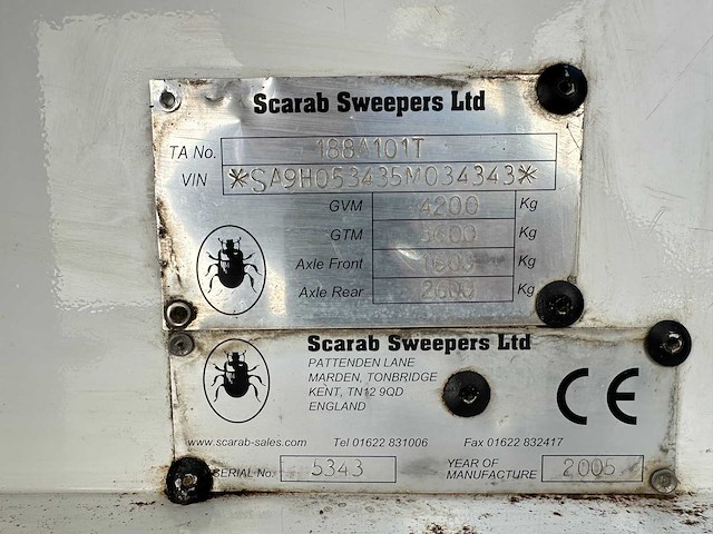 Scarab - 2005 - veegmachine - afbeelding 30 van  36