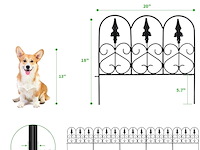 Scendor 15-delige decoratieve tuinafscheiding van metaal, 45 cm hoog x 50 cm breed - afbeelding 2 van  6