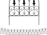 Scendor 15-delige decoratieve tuinafscheiding van metaal, 45 cm hoog x 50 cm breed - afbeelding 1 van  6