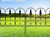 Scendor 15-delige decoratieve tuinafscheiding van metaal, 45 cm hoog x 50 cm breed - afbeelding 4 van  6