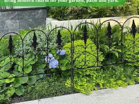 Scendor 15-delige decoratieve tuinafscheiding van metaal, 45 cm hoog x 50 cm breed - afbeelding 5 van  6