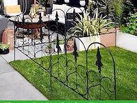 Scendor 15-delige decoratieve tuinafscheiding van metaal, 45 cm hoog x 50 cm breed - afbeelding 6 van  6