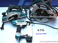 Schaafmachine, handcirkelzaag hs7101 en pneumatische schietpistool makita af505, werking niet gekend - afbeelding 1 van  5