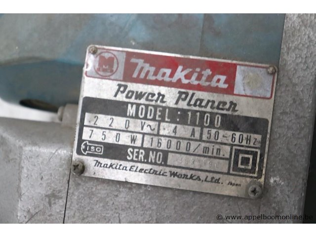 Schaafmachine makita 1100, 750w, werking niet gekend - afbeelding 2 van  2
