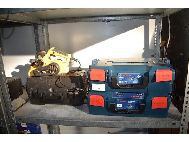 Schaafmachine powerplus powx1110 in koffer, 2 toestelkoffers bosch - afbeelding 1 van  8