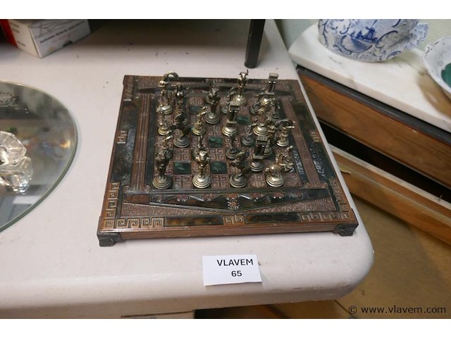 Schaakbord in koper - afbeelding 1 van  1