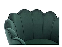 Schelpfauteuil van zilvergroen fluweel - afbeelding 4 van  7
