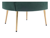 Schelpfauteuil van zilvergroen fluweel - afbeelding 6 van  7