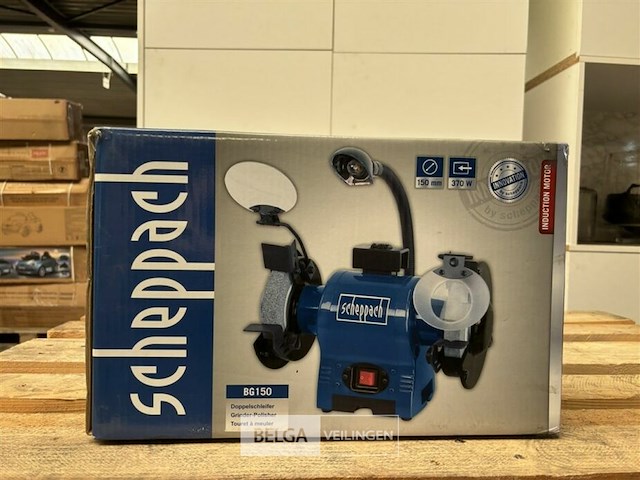 Scheppach bg150 dubbele slijpmachine 6" - afbeelding 1 van  4