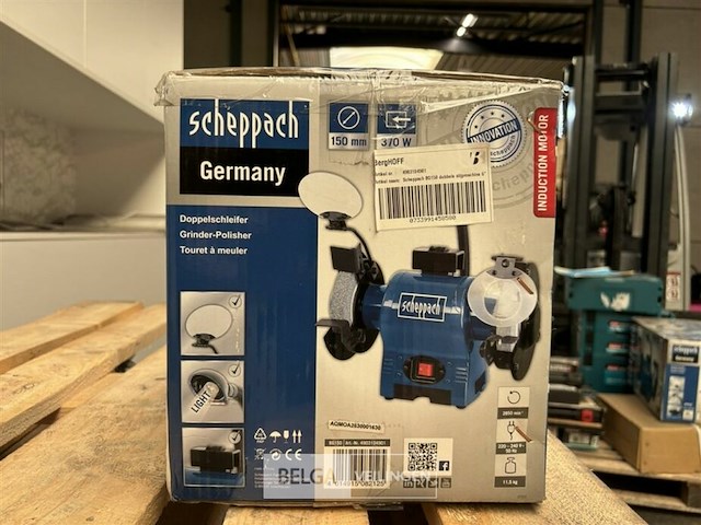 Scheppach bg150 dubbele slijpmachine 6" - afbeelding 3 van  4