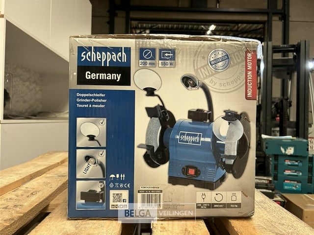 Scheppach bg150 dubbele slijpmachine 8" - afbeelding 2 van  2