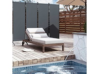 Scherm 4 panelen 224x182 cm donkergrijs - afbeelding 1 van  2