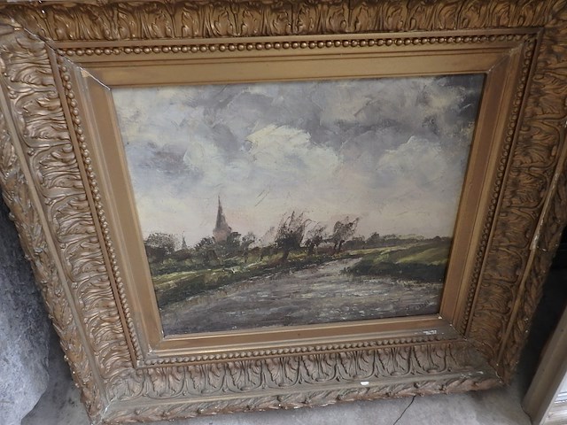 Schilderij 60/65 gesigneerd - afbeelding 1 van  3