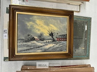 Schilderij boerderij in de verte