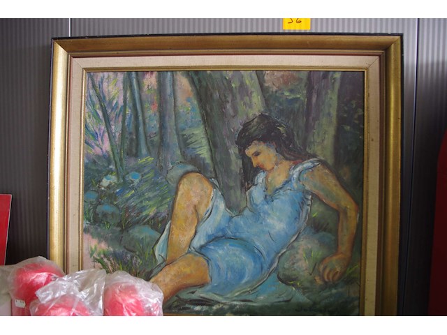 Schilderij dame - afbeelding 1 van  3