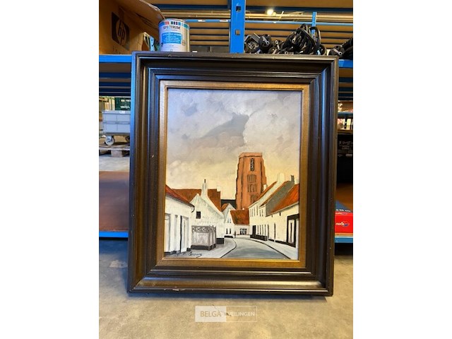Schilderij dorpszicht - afbeelding 1 van  1