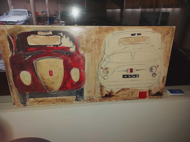Schilderij fiat 500- toppolino - afbeelding 1 van  1