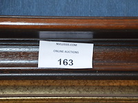 Schilderij in bruin houten kader schepen geet. mentior , 2 schilderijen in koperkleurige kader - afbeelding 8 van  8
