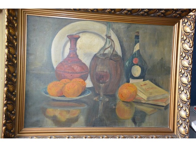 Schilderij in houten kader bloemen, schilderij in kader stil leven - afbeelding 5 van  6