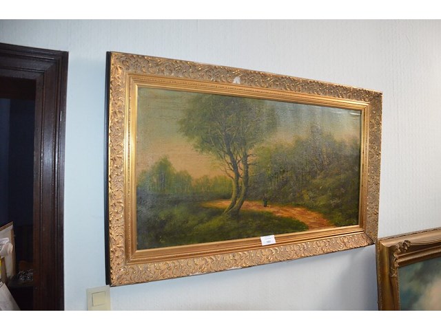 Schilderij in koperkleurige kader landschap afm. 130x80 - afbeelding 2 van  7