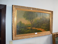 Schilderij in koperkleurige kader landschap afm. 130x80 - afbeelding 2 van  7