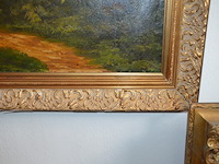 Schilderij in koperkleurige kader landschap afm. 130x80 - afbeelding 5 van  7