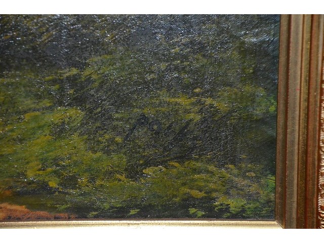 Schilderij in koperkleurige kader landschap afm. 130x80 - afbeelding 6 van  7