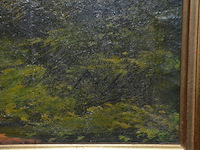 Schilderij in koperkleurige kader landschap afm. 130x80 - afbeelding 6 van  7
